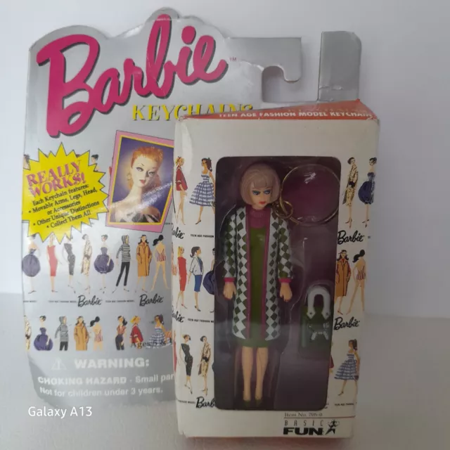 Vintage 1995 Mattel Barbie Keychain Doll "Poodle Parade Barbie" NIP