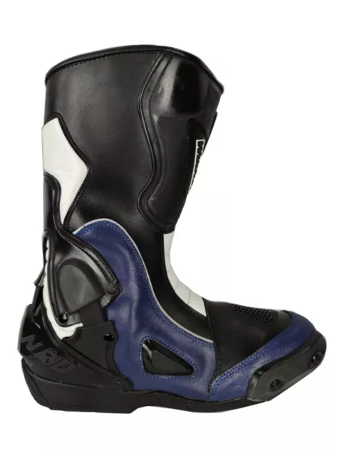 Bottes Chaussures de Course pour Moto en Cuir Avec Protections