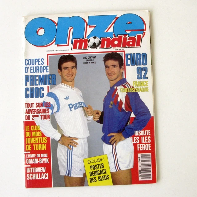 Poster OM Olympique De Marseille 1988/89 - Papin, Cantona, Di Méco - Rookie. Très Bon état.