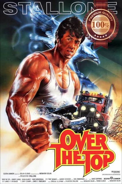 OVER THE TOP 1987 80s ORIGINAL OFFICIAL CINEMA MOVIE PRINT PREMIUM POSTER