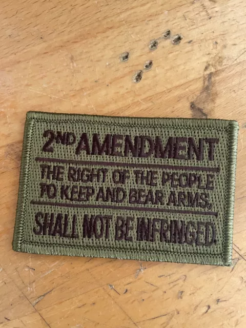 BuckUp Tactical Patch Hook 2nd Amendment Right to Bear Arms Multitan 2x3"