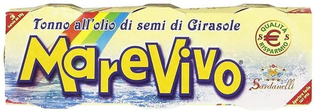 Marevivo Sardanelli Tonno all'Olio di Semi di Girasole, conf. da 3 X 80gr (240g)