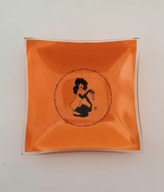 The Playboy Club Vintage Ashtray Trinket Dish- Orange Bunny USA 60s Collectable.