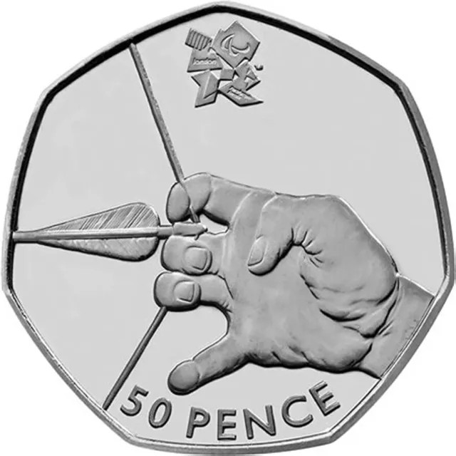 2011 UK Collectable 50p London Olympic Sport Coin The Archery 50 Pence Coin