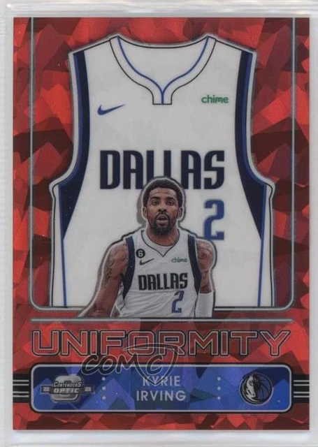 2022 Panini Contenders Optic Uniformity Red Cracked Ice Prizm Kyrie Irving #19