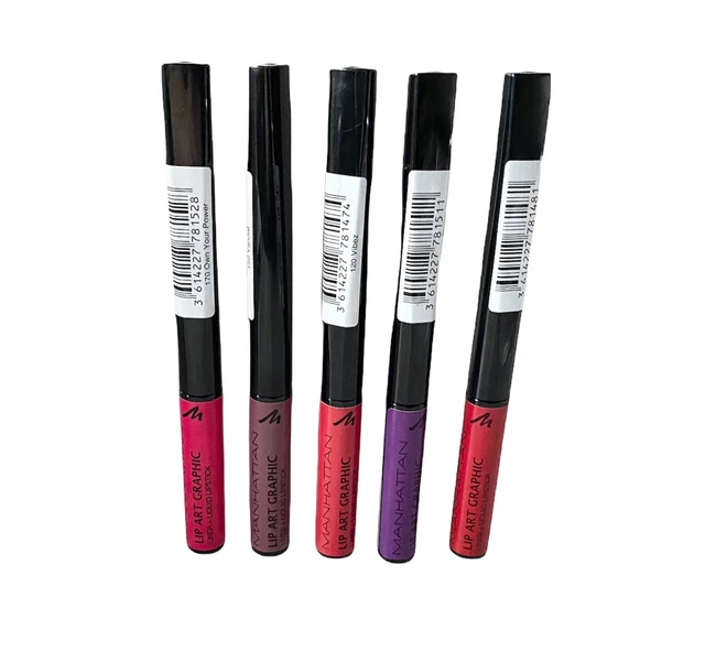 MANHATTAN LIP ART Graphic Lip Liner & Liquid Lipstick Duo Lip Colour £5