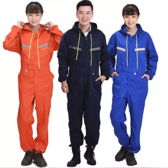 Mens Denim Workwear Mechanic Womens Jumpsuit Protective Jeans Overalls  Coveralls
