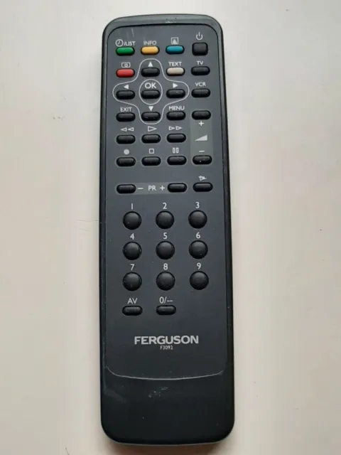 Genuine Original Ferguson F3092 Tv Vcr Remote Control Used Ingood Working Order.