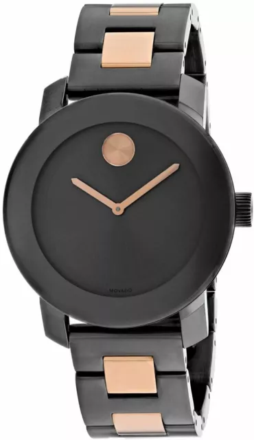 Brand New Movado Bold Ladies Two Tone Gray & Rose Gold 36 mm Watch 3600327