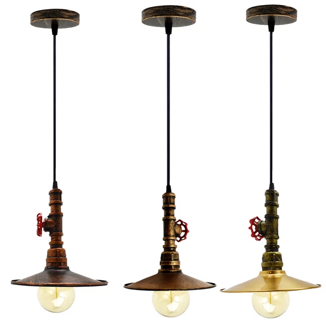 Vintage Industrial Loft Style Metal Ceiling Pendant Light Lampshade Hanging Lamp