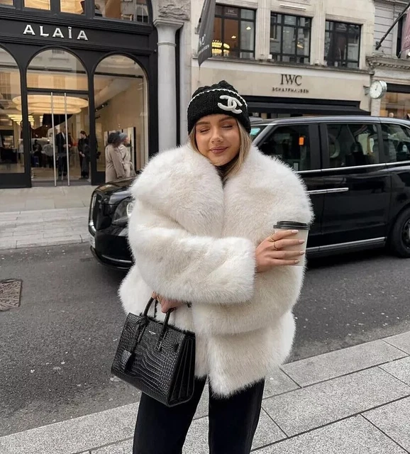 Veste Zara En Fausse Fourrure (écopelliccia) - Noir, Taille M - Occasion Très Bon état