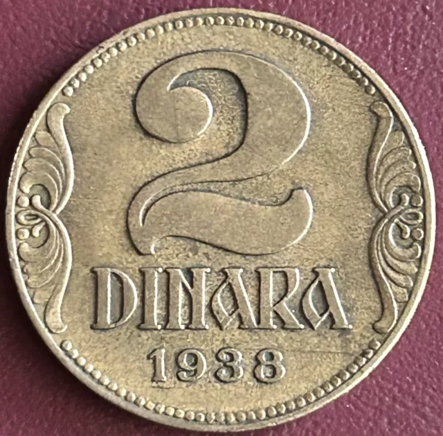 Yugoslavia - 2 Dinar Coin 1938 (GY55)