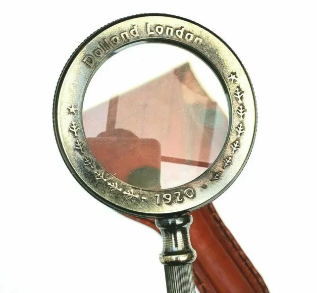 Loupe Antique En Laiton Massif Vintage Loupe Cadeau De Collection Maritime 3