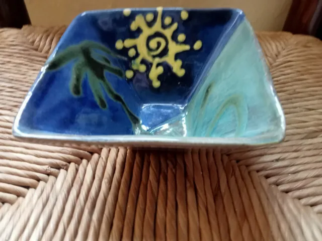 Hand Made Hand Painted Dish Portugal Pottery