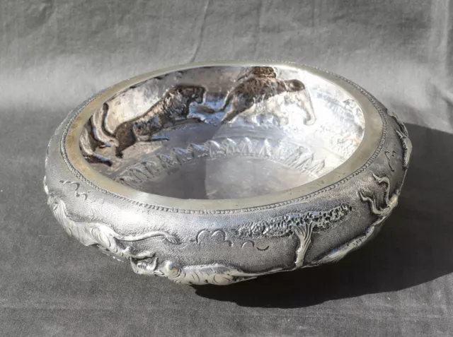 Antique Fine Burmese Solid Silver Cup Bowl Birman Chine