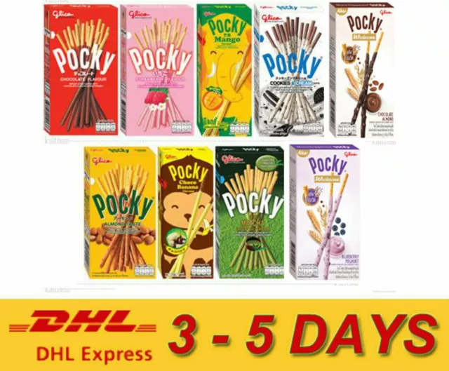 Glico Pocky Japanese Biscuit Stick Coated 9 Flavour lot. Chocolate  ** Express !