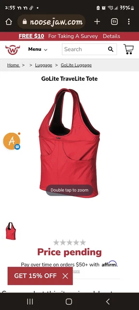 Golite Travel Lite Tote insulated diaper bag  recycled material med red
