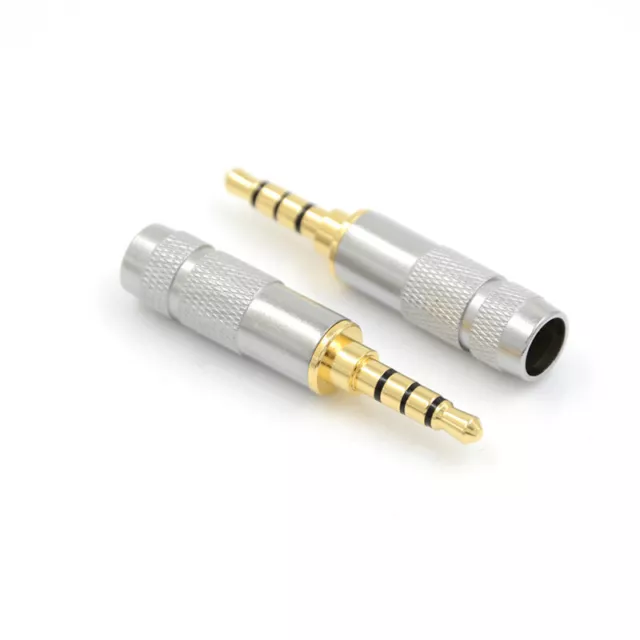 4 Pole 3.5mm Stereo Headphone Male Plug Jack Audio Solders Connector HFB0USMBNT