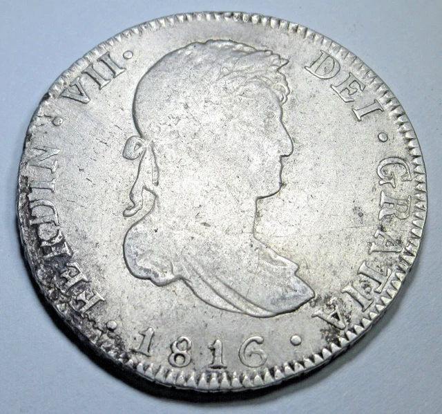 1816 Spanish Bolivia Silver 4 Reales Genuine Antique 1800's Colonial Pirate Coin