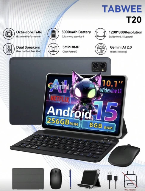 1点⭐️ Tabwee T20 Android15タブレット 10インチ キーボー TABWEE