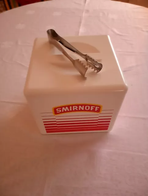 Eiswürfelbehälter Box Smirnoff Kühler Inkl. Zange Retro Vintage