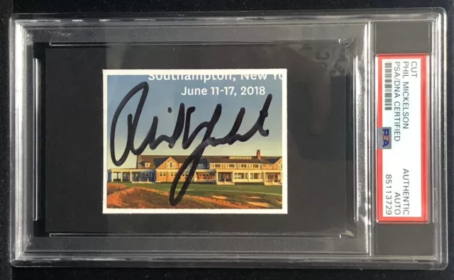 Phil Mickelson Signed Autograph Cut PSA/DNA Slabbed Auto PGA LIV Golf Masters