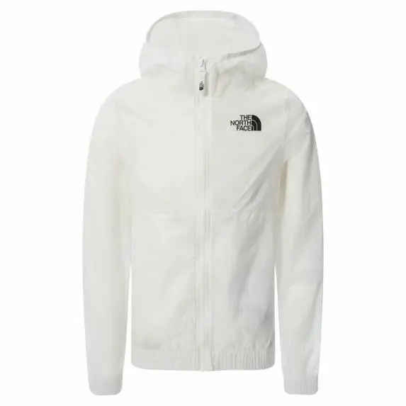 The North Face Youths Girls Reactor Wind Jacket White - Medium (10/12)