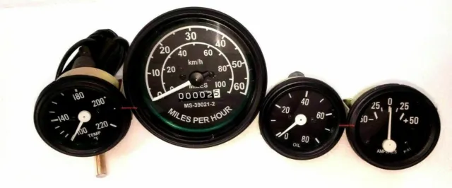 JEEP Willys Tachometer passend für 1946–66 CJ-2A, 3A, 3B, M38, M38A1...