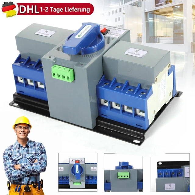 63A Automatischer Umschalter 4P Dual Netzteil Transfer Switch Transferschalter