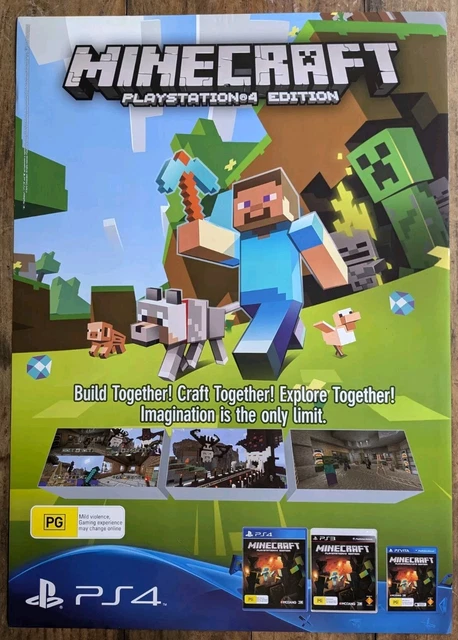 PS4 マインクラフト　非売品ゲームポスター PS4 マインクラフト 非売品ゲームポスター PS4 マインクラフト