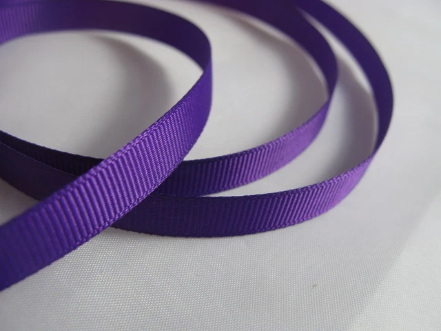 Purple Grosgrain Ribbon matte 25m Full reel.10mm 25mm for Crafts DIY Wrapping