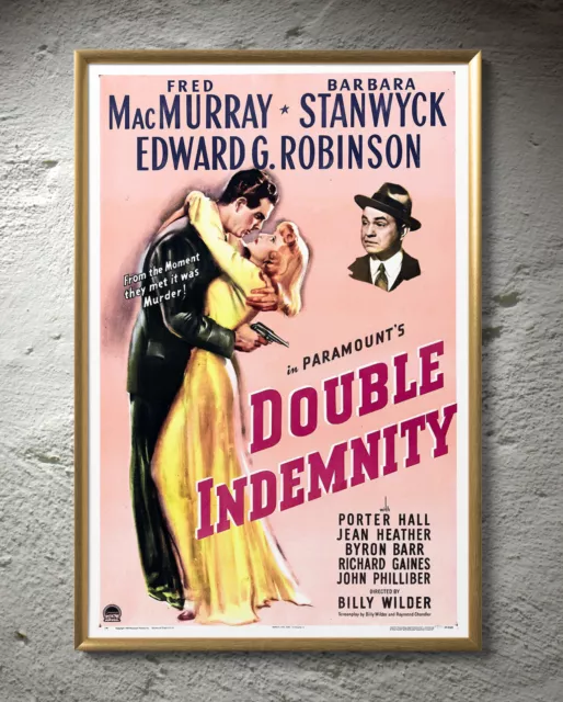 Double Indemnity Fred MacMurray 1944 Movie Poster 24"x36" Borderless Glossy 4408