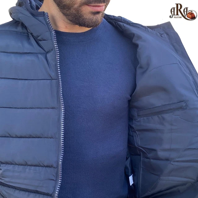 Giubbotto Uomo Invernale Cappuccio Imbottito Giubbino Piumino TAGLIA M OFFERTA 3