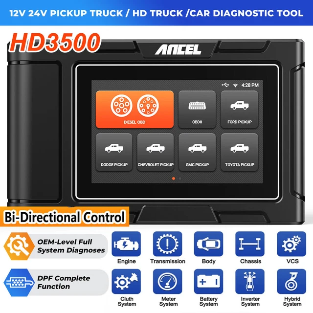 ANCEL HD3500 PICKUP Truck Scanner All System BiDirectional Diagnostic