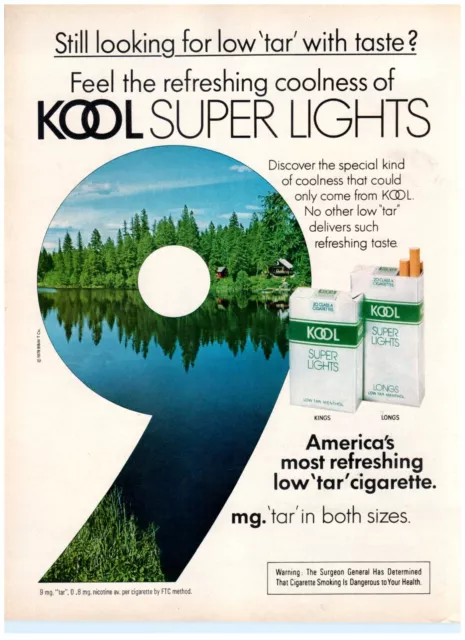 1978 Print Ad Kool Super Lights Cigarettes/ Arrow Shirt Maker/Dewar's ( B#2