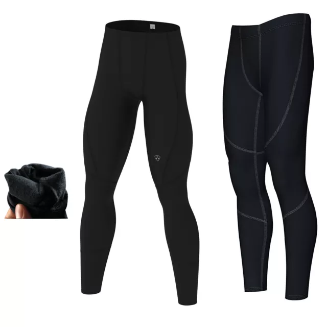 Hombre Compresiva Térmico Capa Base Pantalón Largo Legging Correr Fitness