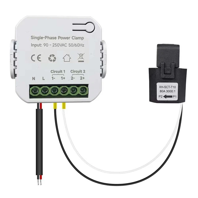 Contatore di energia monitor di potenza alta qualità durevole con morsetto convertitore di corrente
