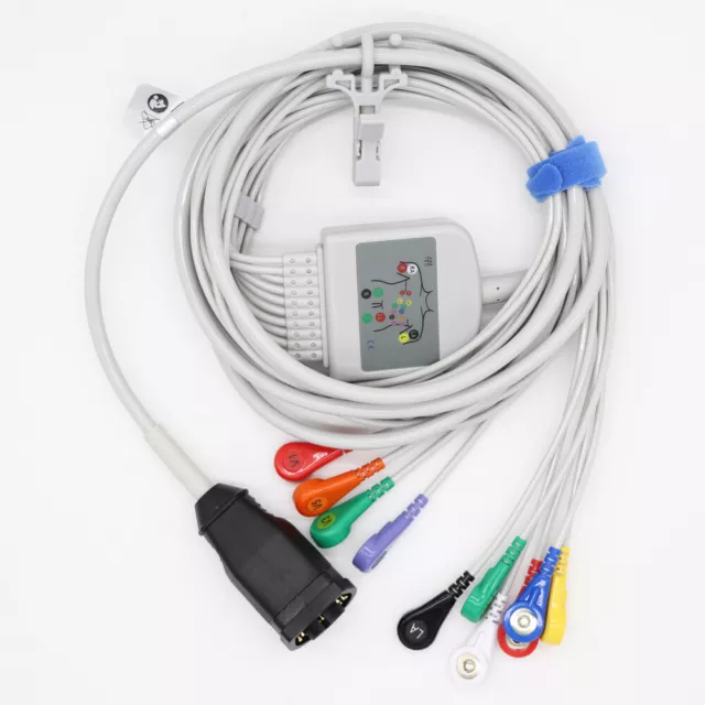 Cable de ECG de 10 cables apto para pulgadas 1 paso pulgadas serie M y pulgadas E - nuevo en bolsa OEM 2