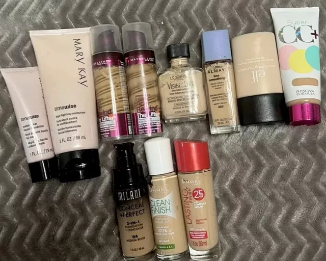 Paquete de maquillaje. Foundations Mix Lote Mary Kay L'Oréal línea Maybe etc.