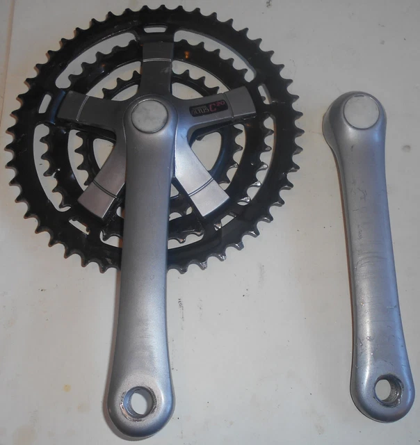 Ensemble Plateau Shimano Biopace SG – 48/38/28 Dents – XT M730 – VTT – Argent