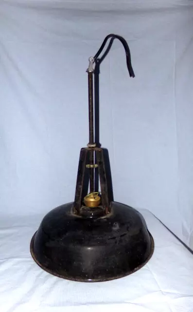 LAMPE SUSPENSION GAMELLE  INDUSTRIELLE, usine design atelierDIAM 44 cm RARE 2/2