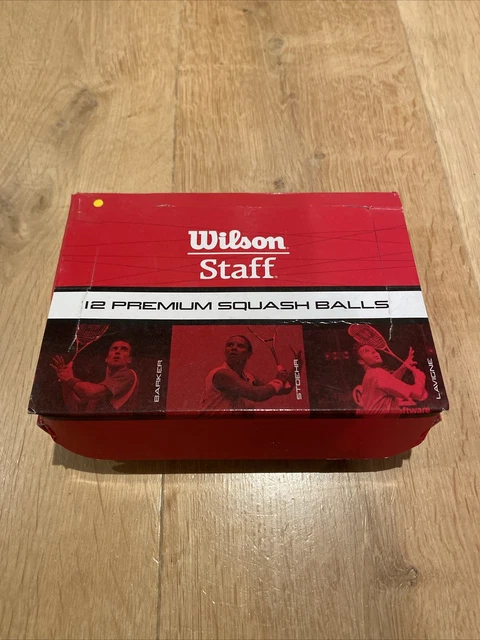 Wilson Staff Premium Single Yellow Dot Squash Balls - Boxed 6 New and 4 Used