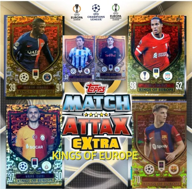 Topps Match Attax Extra 2024  - Kings Of Europe - !!Select Your Card!!
