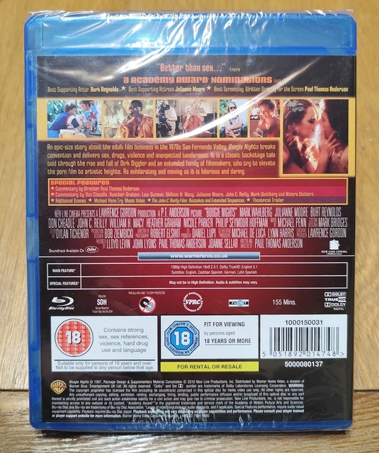 BOOGIE NIGHTS BLURAY Mark Wahlberg, Burt Reynolds, Paul Thomas