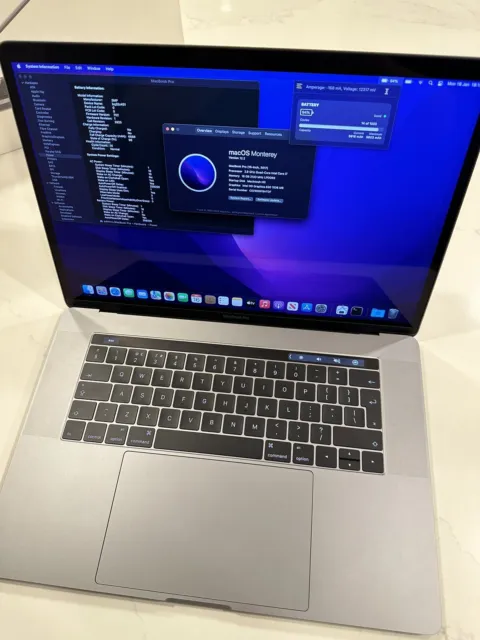 Macbook Pro A1707 - 2017, 2.9ghz, 16gb RAM, 1TB, Low Bat Cycle, grey - excellent
