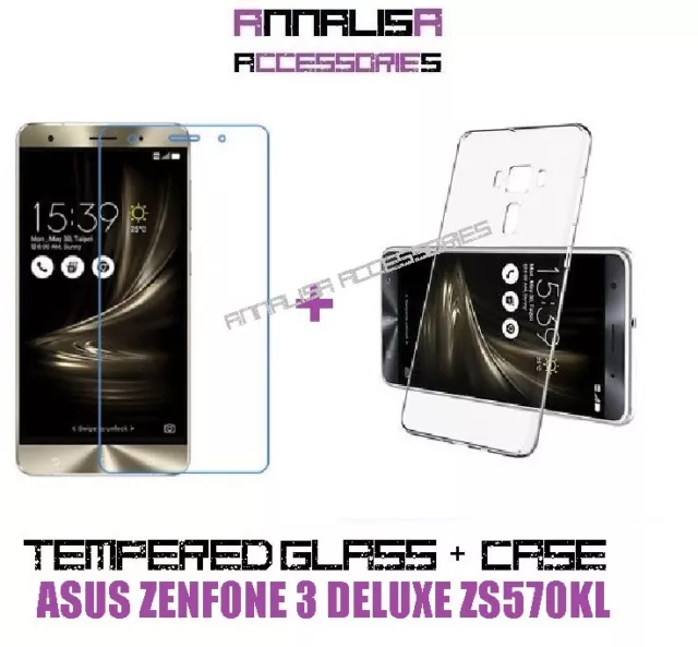 Coque +Film Verre Trempé Asus Zenfone 3 Deluxe ZS570KL Coque Glass