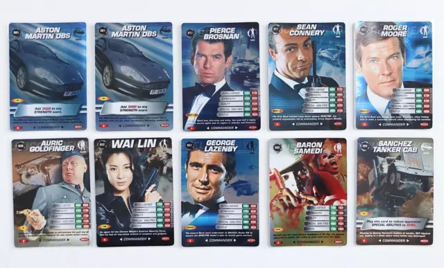 James Bond 007 Commander Spy Cards Bundle Job Lot 26x Rare Foil + 10 Common Card 2