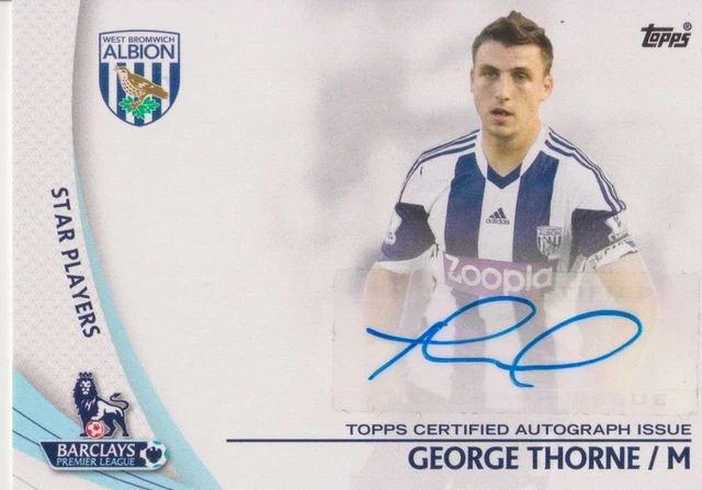 2013-14 Topps English Premier League Gold Star Players Autographs George Thorne