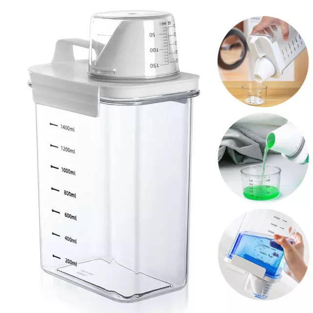 Airtight Laundry Detergent Powder Storage Box Clear Washing Powder Container