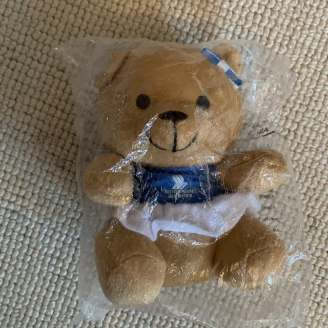 Singapore Airlines Girl Teddy Bear Blue  business Class